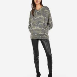 Express Oversized Camo Sweater